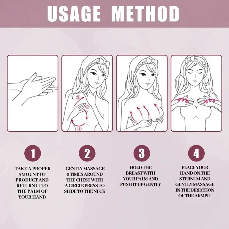 Natural Breast Enlargement Cream Chest Lift Firm Enhancer Care Oil Butt Breast Plump Growth Massage Boobs Bigger Sexy Body Care