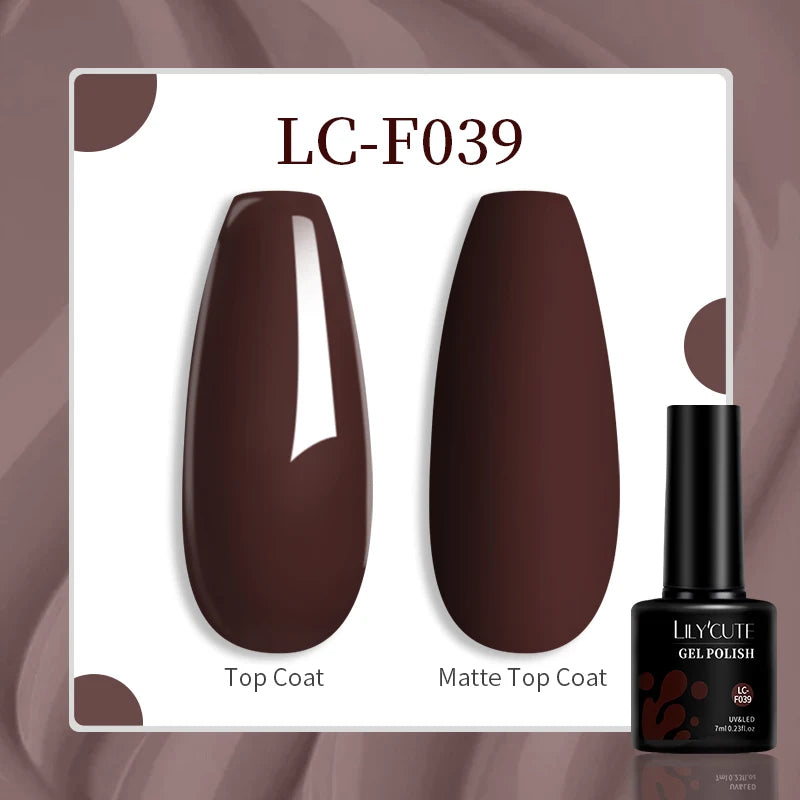 LILYCUTE 7ML Eggshell Gel Nail Polish White Black Material Semi Permanent Autumn Varnish With Any Color Gel Soak Off UV Manicure