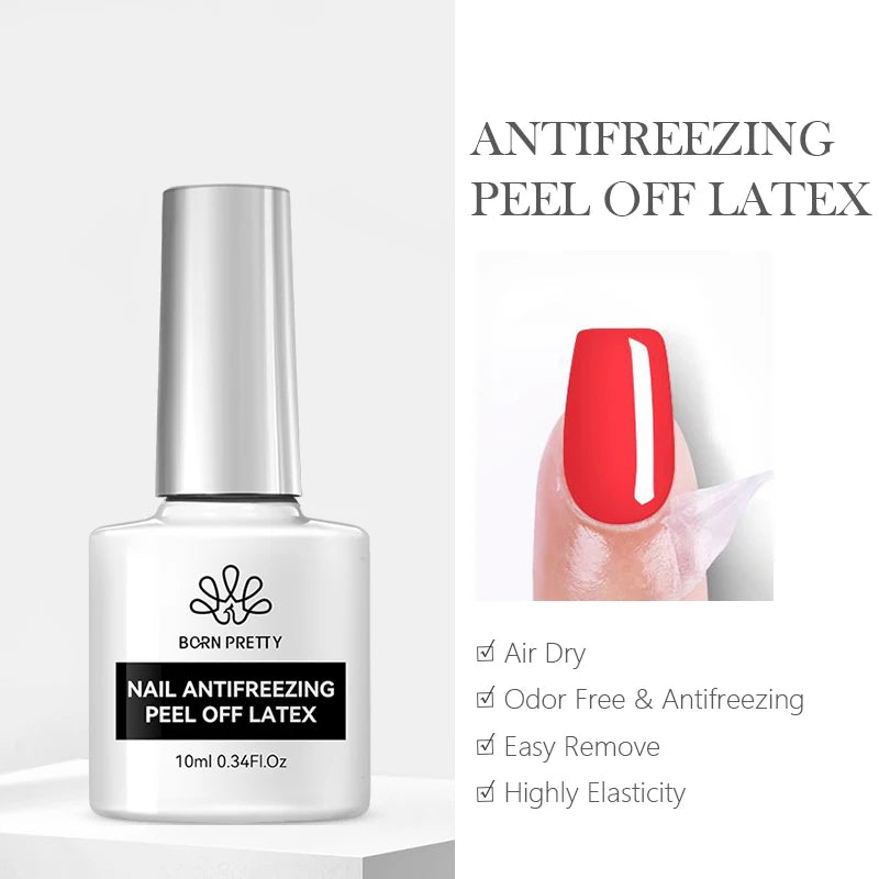 BORN PRETTY 10ml Flow Light White Cat Magnetic Gel Nail Polish Ultra Shine Soak Off UV Gel Mirror Glass Bead Gel Nail Art
