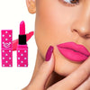 8 Colors Super Cute Girls Lipstick, Pink Polka Dots Design Long Lasting Non-fading Waterproof Velvet Lip Color, Non-Stick Cup