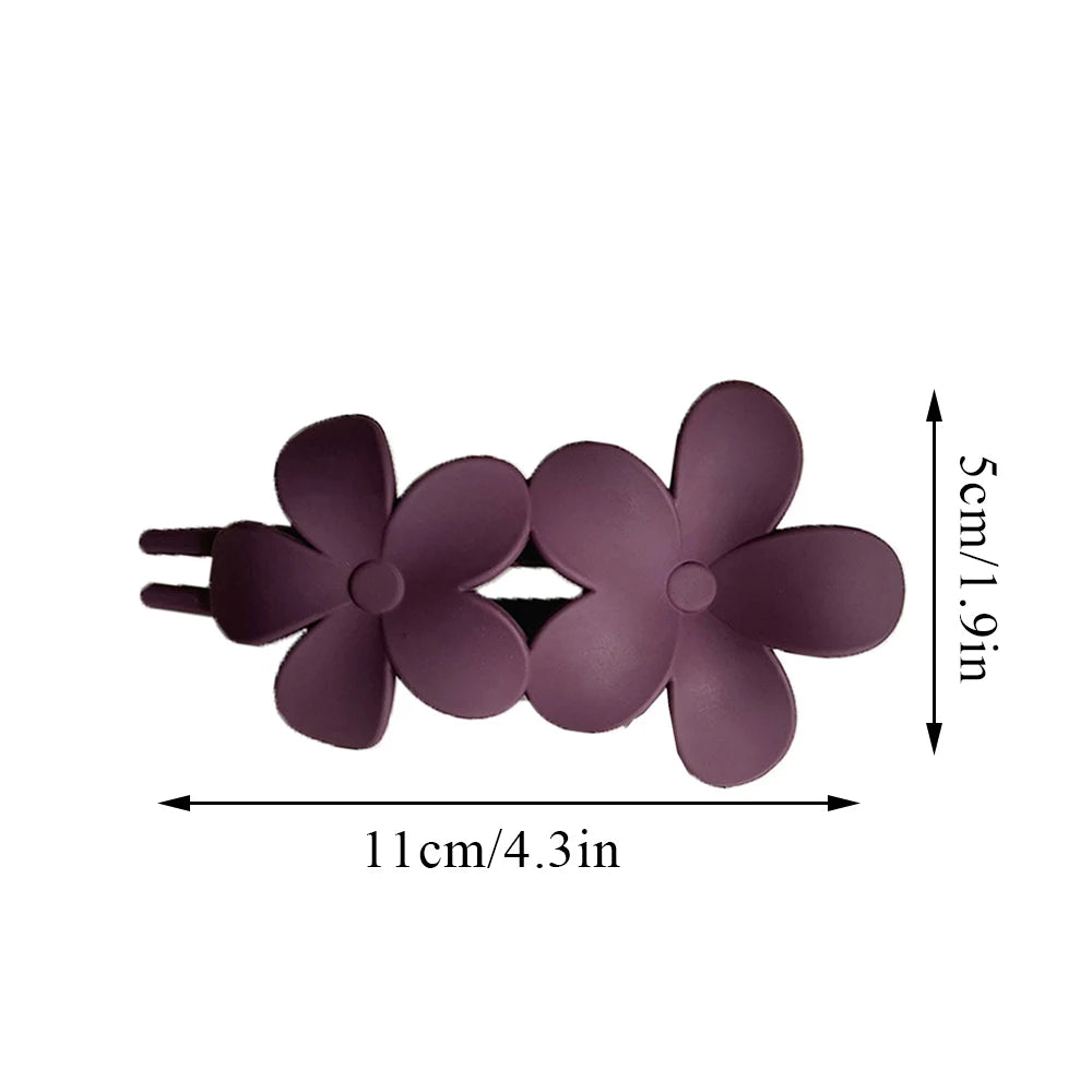 Frosted Flower Hair Clip Claws Matte Hair Claw Clips For Women Girls Thin Thick Curly Hair Girls Kids Hair Accessories Barrettes
