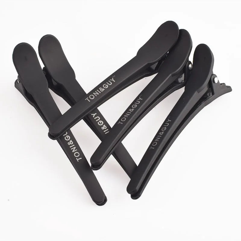 12pcs Hairdressing Hair Clip Salon Professional Women's Braided Tools Black Plastic Hairpin Clamps Claw Section Alligator Clips