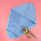 1pc Anti-Frizz Microfiber Hair Towel with Button Quick Drying &Super Absorbent