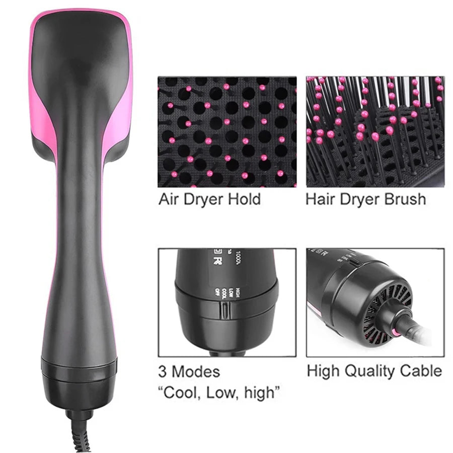 Multifunctional 2-in-1 home flat comb electric hair dryer Flat comb hair curler