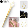 New Lash Extension Tweezers Anti slip Stainless Steel Curved Tip Straight Tweezers High Precision Nail Art Makeup Beauty  Tools