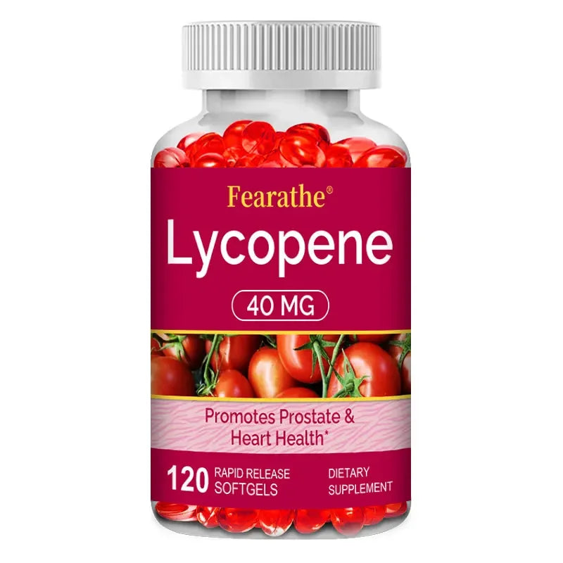 Premium Lycopene 40mg, Dietary Supplement for Prostate, Antioxidant, Heart, Skin & Immune Health, Non-GMO, 30/60/120 Softgels