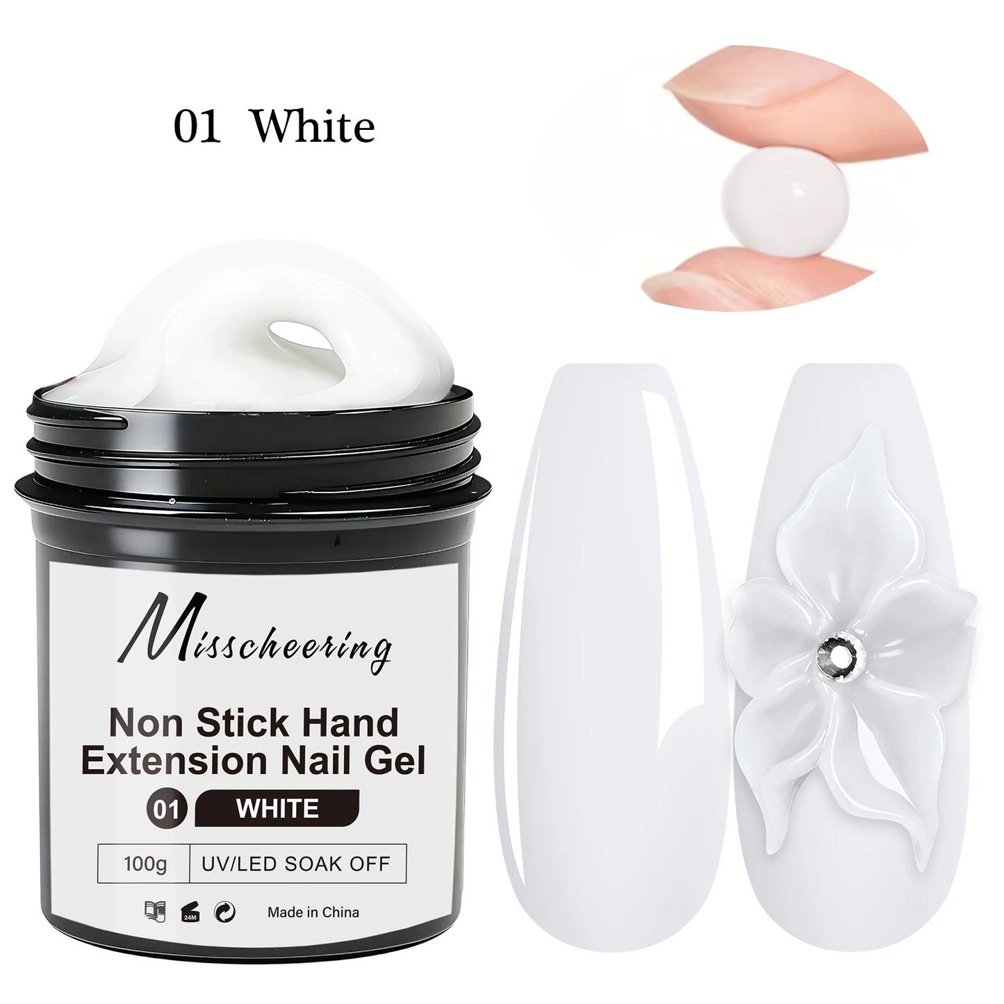 1Jar 100/150g Poly Nail Gel UV LED Cured Builder Nail Gel Acrylic Crystal Nail Extension Gel For Nails DIY At Home Salon