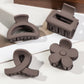 5 Pcs Small Flower Hair Claw Clips for Women Girls,Matte Rectange Jaw Clips,Semicircle Barrettes for Thin Hair