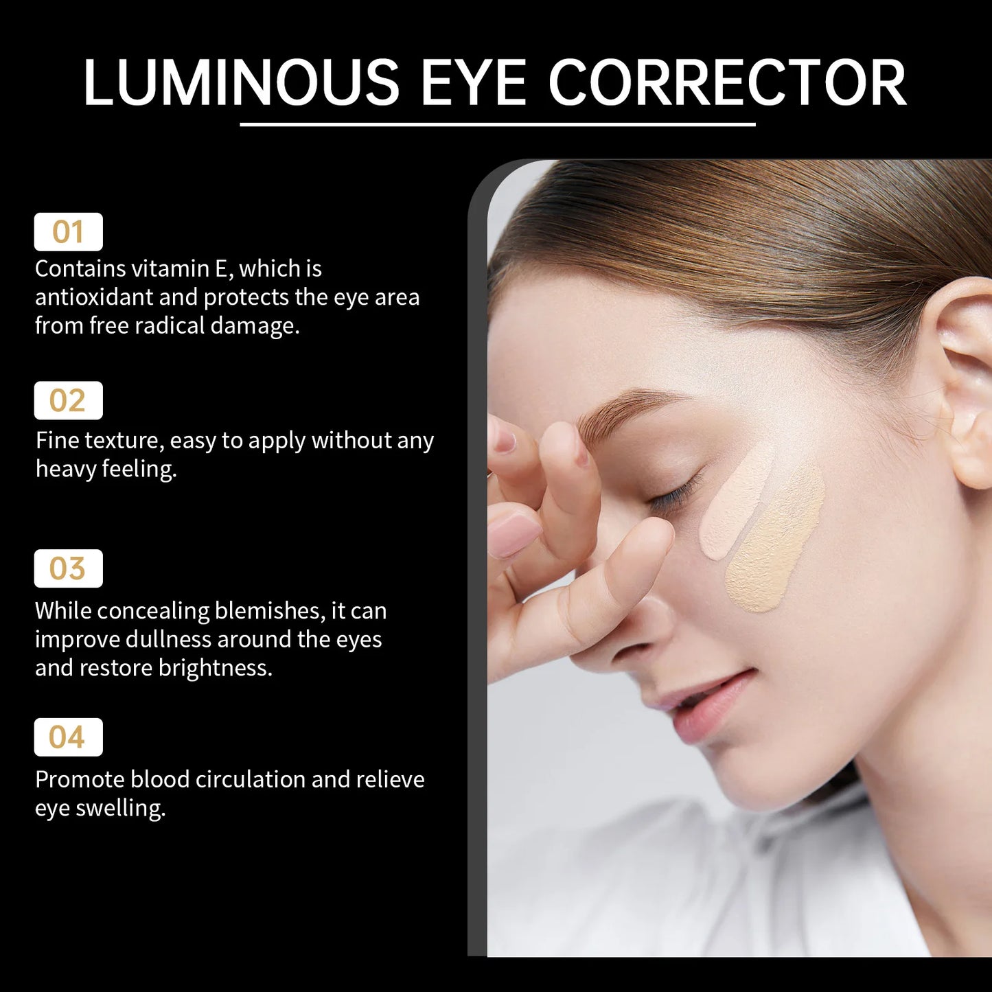 Eye Concealer Repair Liquid Lightening Dark Circles Shadow Matte Highlight Stick Hydrating Tinted Luminous Eyes Corrector Cream
