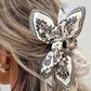 Elegant Women Bow Hair Claw Clips Double-sided Large Satin Shark Hair Claw Solid Bowknot Hairpins Barrettes Hair Accessories