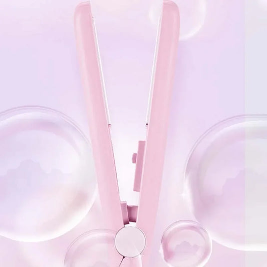 Mini Hair Straightener Clipboard Small Power Plug Curling Hair Straight Hair Girls Air Bangs Portable Hair Straightener