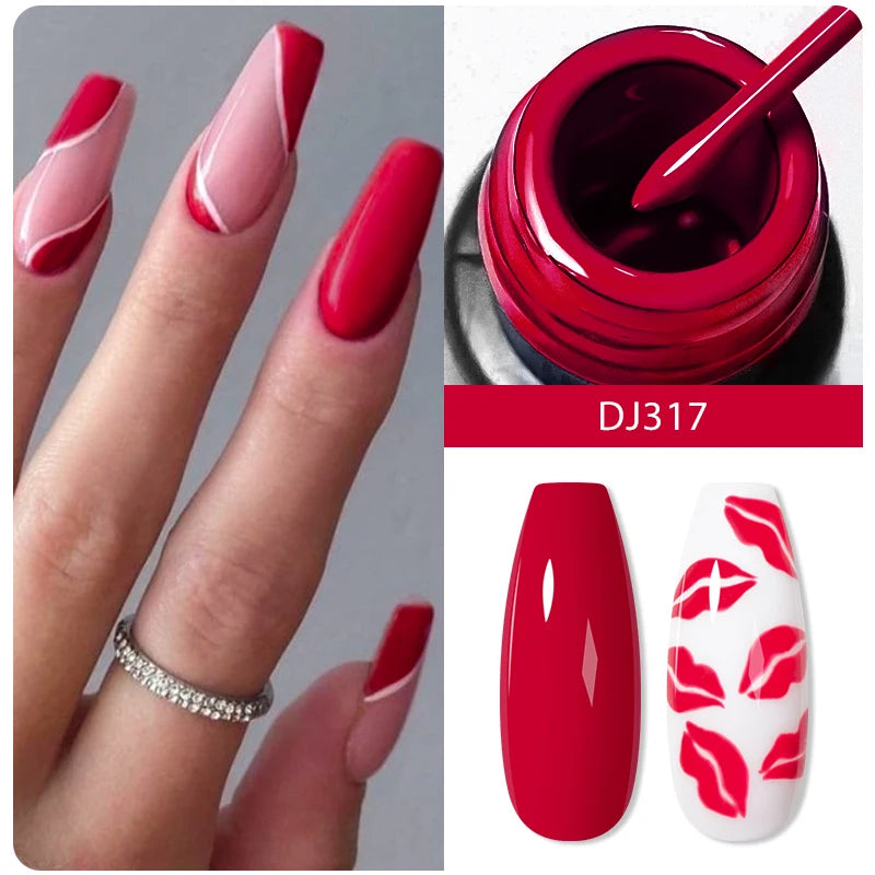 MEET ACROSS 5ml Sliver Metallic Liner Gel Nail Polish Super Bright Mirror Effect Painting Drawing Line Graffiti Stripe Nail Art