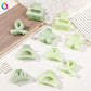 5 Pcs Small Flower Hair Claw Clips for Women Girls,Matte Rectange Jaw Clips,Semicircle Barrettes for Thin Hair