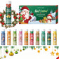 10PCS/Box Christmas gift box, lip balm set, deeply hydrating lip moisturizer, lip color brighten, gift to women