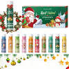 10PCS/Box Christmas gift box, lip balm set, deeply hydrating lip moisturizer, lip color brighten, gift to women