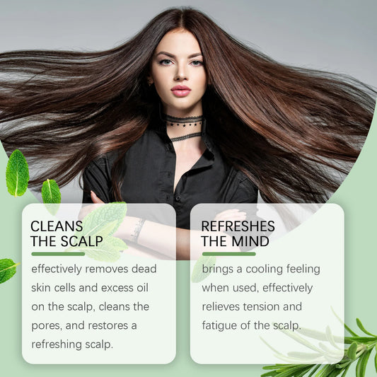 Rosemary Scalp Scrub Gentle Deeply Cleansing Shampoo Moisturizing Cooling Nourishing Soothing Hair Scalp Massager Care Products