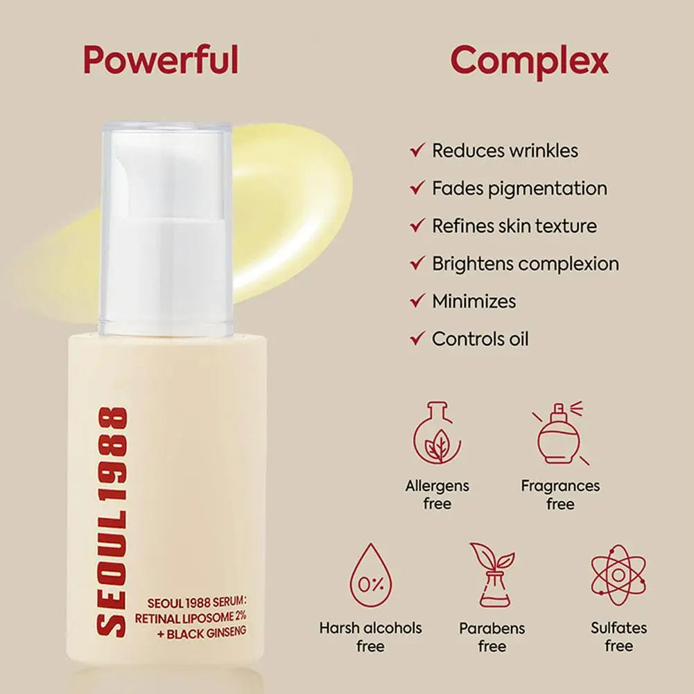 Seoul 1988 Moisturizing Eye Cream Niacinamide Retinoic Acid Ginseng Essence Firm Cream Lighten Fine Lines Deep Care Essence Set