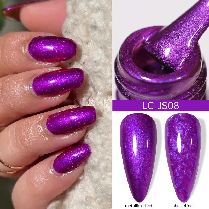 LILYCUTE Thermal Nail Gel Polish 3 Layers Temperature Shiny Color Changing Series Semi Permanent  Soak Off UV Nail Gels Polish