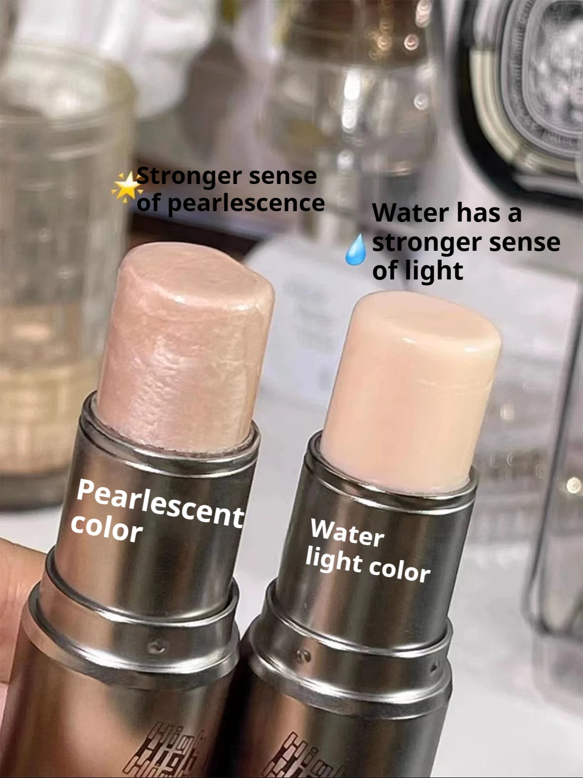 KAXIER High Gloss Stick Highlighter Blush Water Light Shimmer Waterproof Face Contour Illuminator Brighten Contouring Rouge