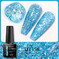 MEET ACROSS 7ml 140 Colors Glitter Gel Nail Polish Fluorescent Laser Semi Permanent Soak Off Nail Art UV Gel Varnish Manicure
