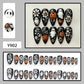 24pcs Halloween Press on Nails Sweet & Cool Jack-o'-Lantern Fake Nail Short Almond Cute & Cuddly Ghost False Nail for Women&Girl