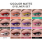 QIBEST Colored Eyeliner Set Waterproof Eyeliner Pencil Long Lasting Matte Eye Liner Makeup Colorful Liner Eyes Cosmetics Kits