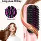 Cordless Hair Straightener Brush 10,000mAh Portable 300M Negative Ions for Frizz-Free Shine Fast Heating, Gift for Women
