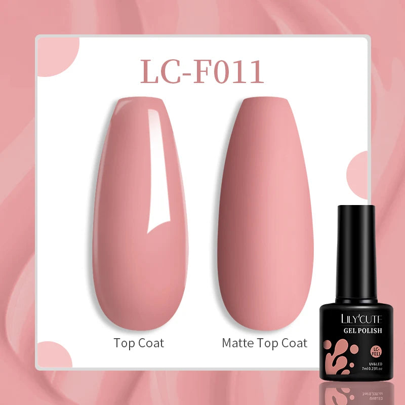 LILYCUTE 7ML Eggshell Gel Nail Polish White Black Material Semi Permanent Autumn Varnish With Any Color Gel Soak Off UV Manicure