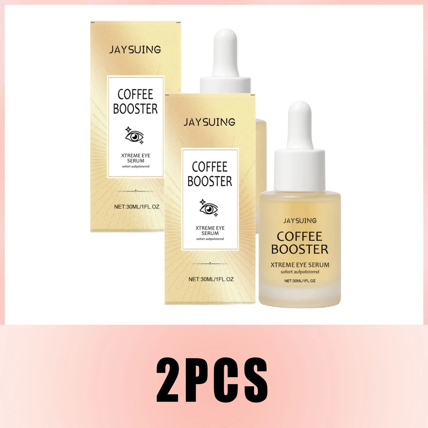 Hyaluronic Acid Eye Serum Coffee Fade Fine Lines Dark Circles Remove Eye Bags Puffiness Hydrate Refreshing Nicotinamide Eye Care