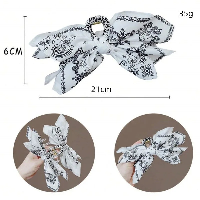Elegant Women Bow Hair Claw Clips Double-sided Large Satin Shark Hair Claw Solid Bowknot Hairpins Barrettes Hair Accessories