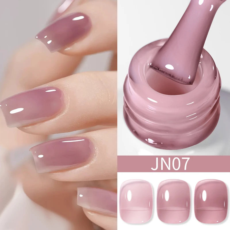 BORN PRETTY 10ml Blood Red Jelly Gel Nail Polish Halloween Nails Art Gel Polish Sheer Translucent Nail Gel for Winter Manicure