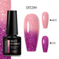 MEET ACROSS 7ml Eggshell Thermal Gel Nail Polish Temperature Changing Gradient Nail Art Varnish Winter Soak Off Gel For Nails