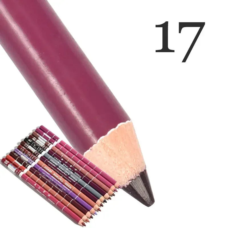 28Color Antifouling Lip Liner Professional Lipstick Pen Precise Waterproof Lip Outline Pencil Lip Makeup Lasting Eyeliner Creamy