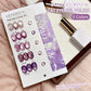 Vendeeni 5 Colors Purple Crystal Cat Eye Gel Nail Polish Set Magnetic UV Soak Off Gel Varnish Lavender Cat Eye Gel With Display