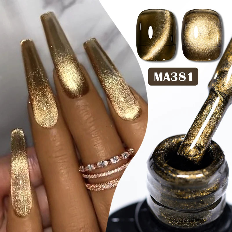 7ml Red Series Cat Magnetic Gel Nail Polish Sparkle Glitter Semi Permanent Nail Art UV Gel Varnish Manicure For Valentines Nails
