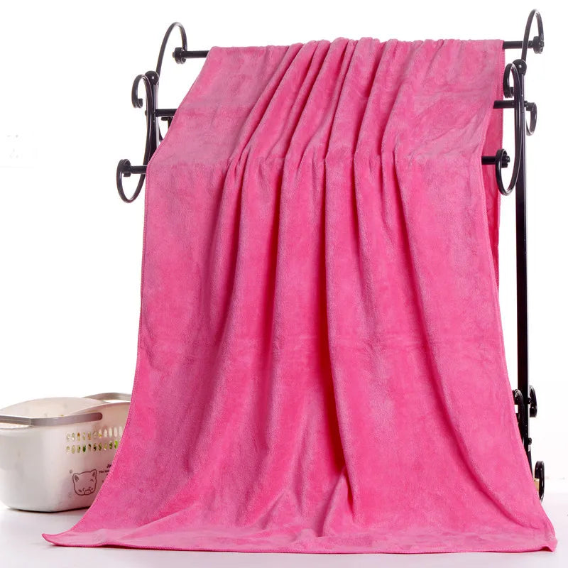 Large thick microfiber bath towel absorbent and quick-drying swimming fitness sports beauty salon towel Beach towel