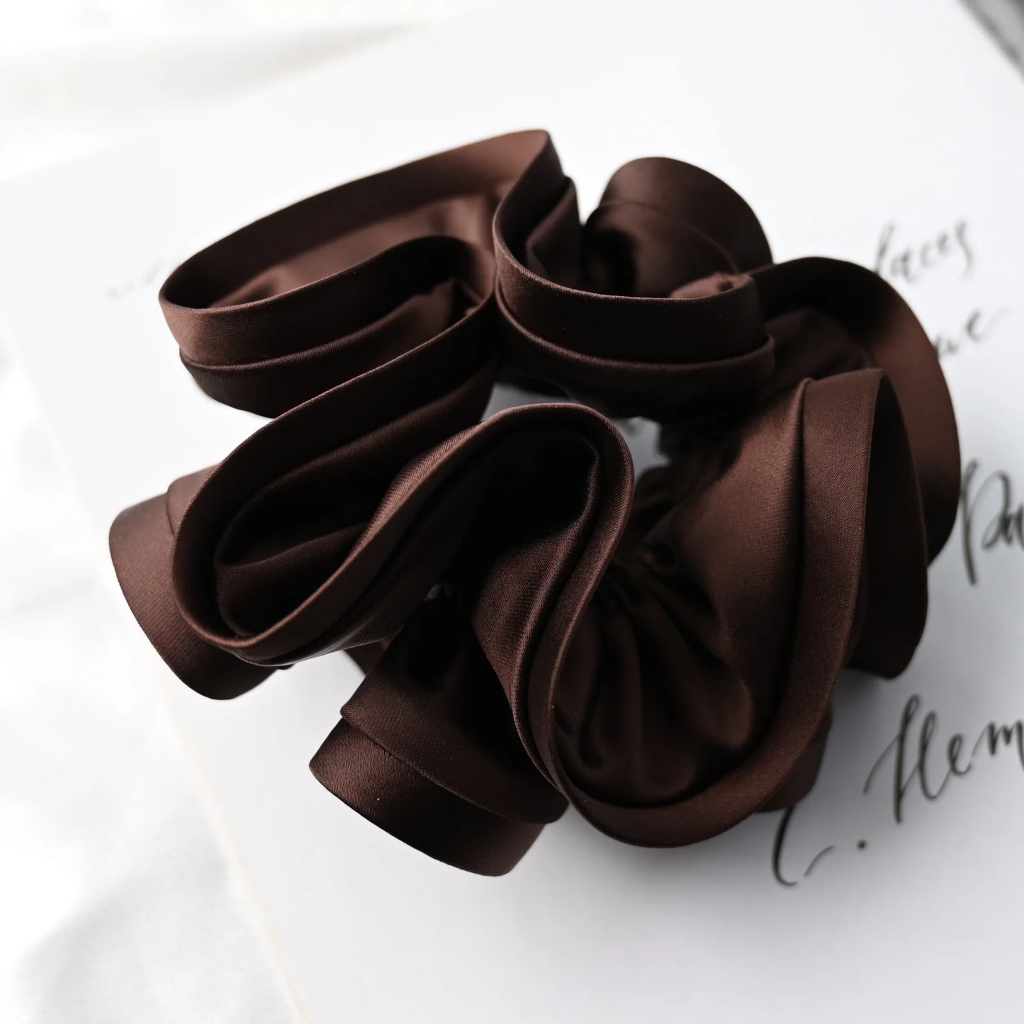 Scrunchies for Hair New Fashion Luxury Satin Silk Hair Loop Bud Shaped HairTies Hair Scrunch for Girls  Headwear