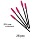 25pcs Silicone Mascara Wands Applicator Disposable Eyelash Brushes Comb Beauty Makeup Brush For Women Eyelash Extension tools