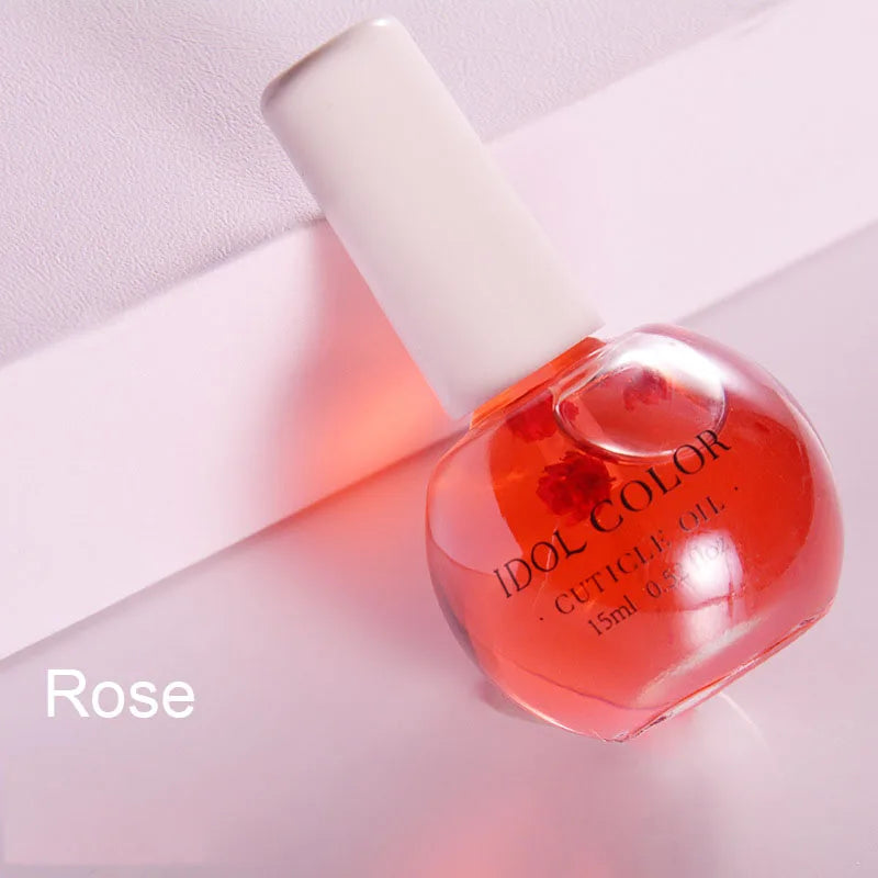 15ML Dried Flower Cuticle Nutrient Oil Nourish Repair Damaged Nails Nail Care Oil Treatment  Moisturizes Strengthen Bright Nails