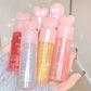 Lightweight and plump lip balm with a glossy mirror finish. The glass lips are moisturized and moisturized with lip oil