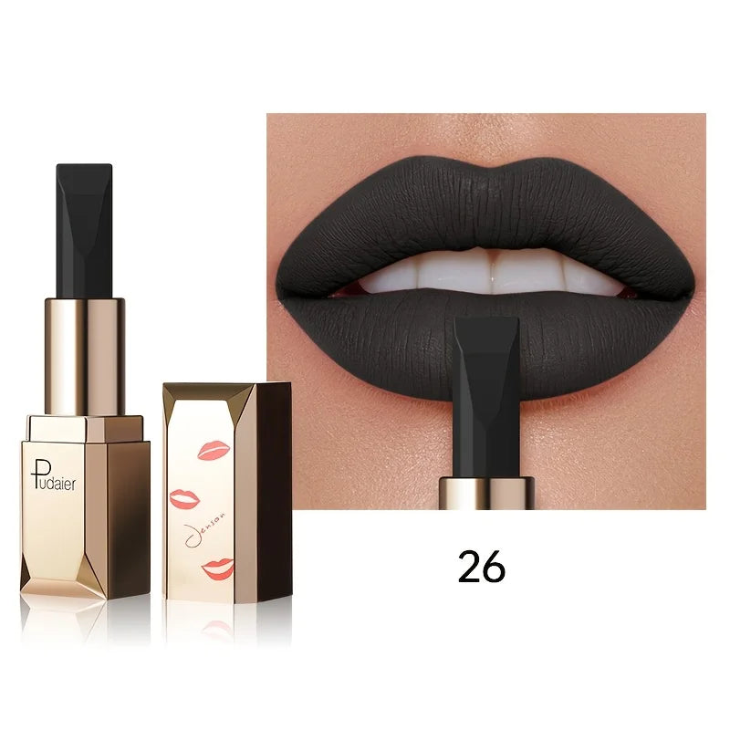Matte Velvet Lipstick, Waterproof Long Lasting Lip Color, Sweat Resistant Silky Lip Makeup Gift for Women