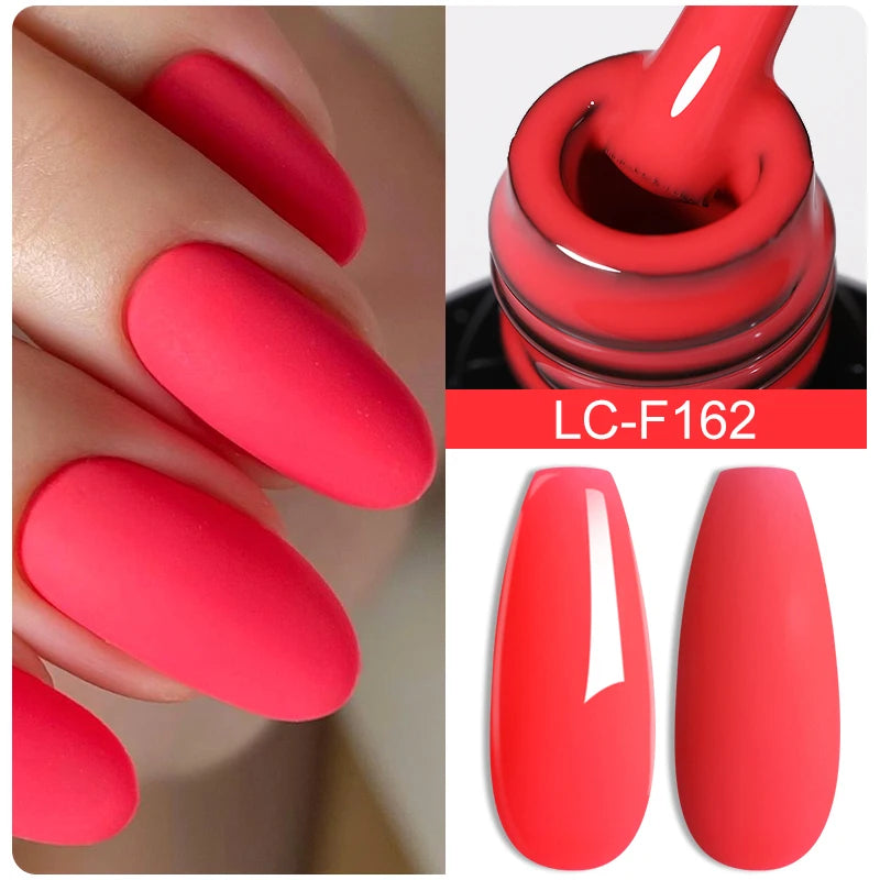 LILYCUTE Fluorescent Nail Gel Polish Orange Red Neon Bright Color Summer Series Soak Off For Manicure Nail Art UV Gel Varnish