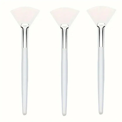 3/6/12pcs Practical Facial Brushes Fan Shape Brush Flat Head Face Mask Applicator Soft Portable Mask Brushes Cosmetic Tools