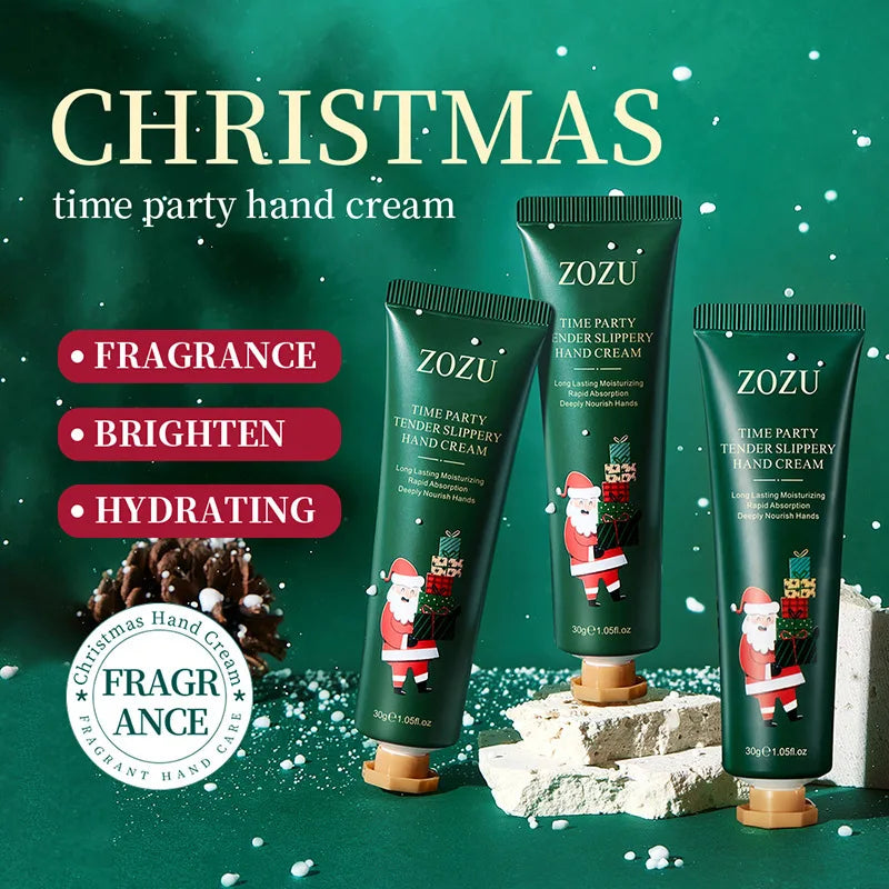 5pcs ZOZU Christmas Hand Cream Sets Moisturizing Refreshing Handcream Nourishing Whitening Anti-aging Hands Skin Care Products