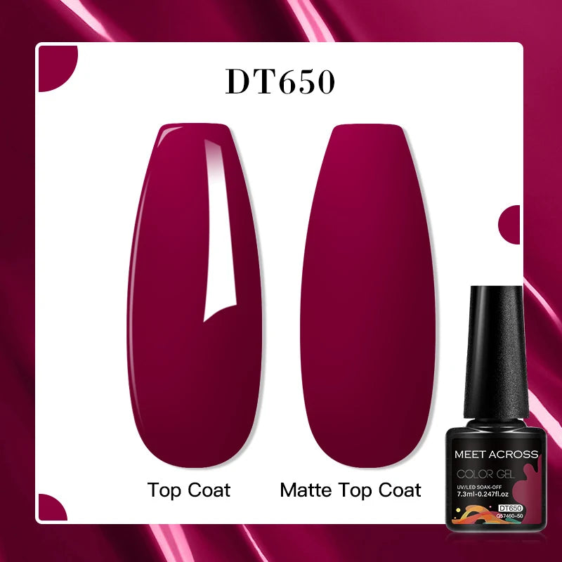 MEET ACROSS 7ml Golden Cat Magnetic Gel Nail Polish Dark Brown Red Green Christmas Nail Art Varnish Winter Autumn For Nails