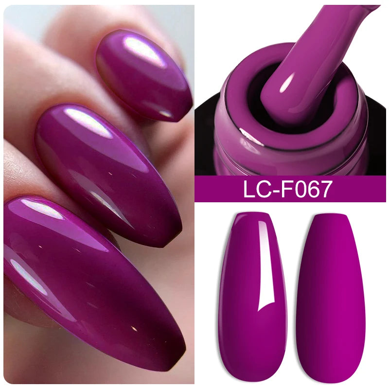LILYCUTE Fluorescent Nail Gel Polish Orange Red Neon Bright Color Summer Series Soak Off For Manicure Nail Art UV Gel Varnish