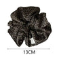 korea fashion Leopard print oversized scrunchie for women elastic big hair tie girls black hair rubber bands Retro hair rope