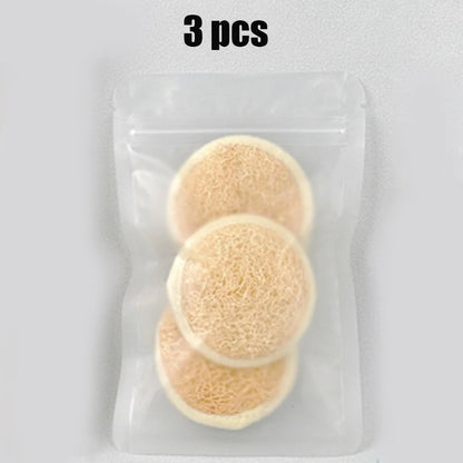 3/6/10 PCS（ Natural loofah puff ）Face Wash Puff Face Wash Puff loofah Face Puff Cosmetic Puff Face Cleansing Natural loofah