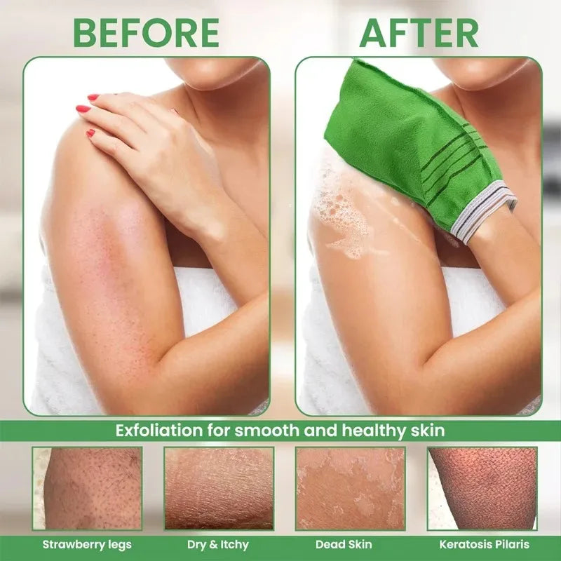 Exfoliating Washcloth Asian Exfoliating Bath Gloves Body Scrub Towel Cleaning Peeling SPA Shower Foam Body Massage