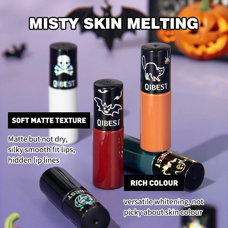 6-pack lip gloss set, velvet matte, smooth application, rich colors, Halloween lip gloss set
